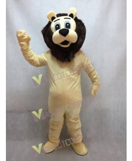 Lion with Dark Brown Mane Adult Mascot Costume