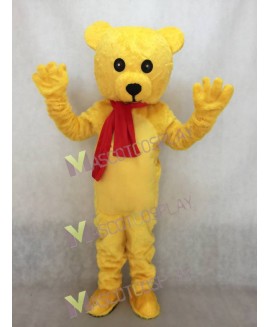 New Stuffed Teddy Bear with Red Bow Mascot Costume