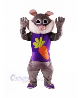 Easter Grey Rabbit with Big Eyes Mascot Costumes Animal