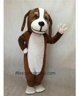 High Quality Realistic New Friendly Brown and White Basset Hound Dog Mascot Costume