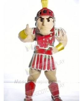 Red Spartan Trojan knight Mascot Costume