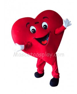 Red Love Heart Mascot Costume Fancy Dress for Valentine Outfit