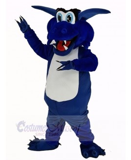 Happy Blue Dragon Mascot Costume Animal