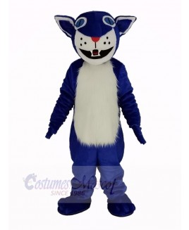 Dark Blue Wildcat Mascot Costume Animal