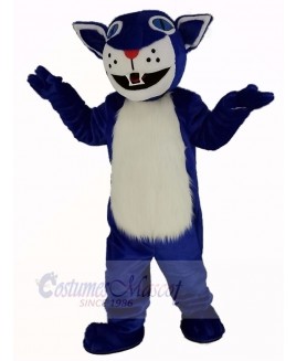 Dark Blue Wildcat Mascot Costume Animal