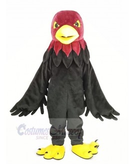 Cool Black Hawk Mascot Costume Animal
