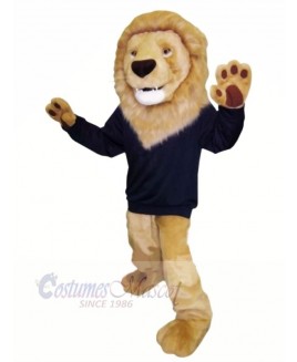 Strong Lion with Sweater Mascot Costumes Cartoon
