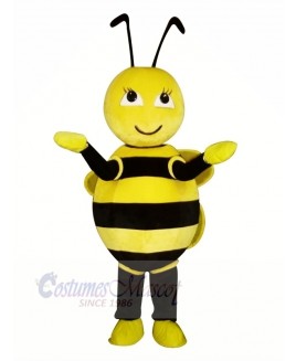 Cute Little Yellow Bee Mascot Costumes Cartoon