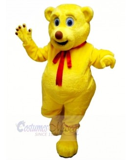 Yellow Cute Teddy Bear Mascot Costumes Cartoon	