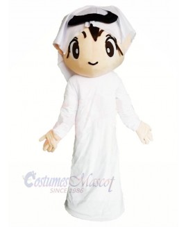 Cute Arab Boy Mascot Costume Cartoon