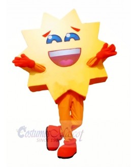 Smiling Warm Sun Mascot Costume Cartoon