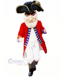High Quality Patriot with Red Coat Mascot Costume People