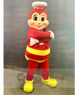 Smiling Jollibee Mascot Costume Cartoon