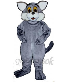 Cute Gray Cat  Mascot Costume