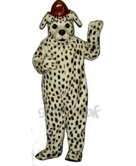 Cute Dalmatian Dog with Hat Mascot Costume