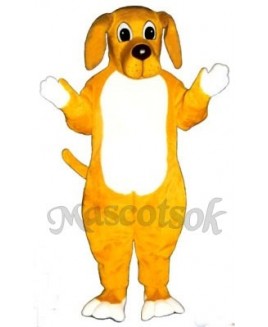 Cute Yellow Hound Dog Mascot Costume