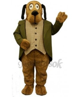 Cute Doggie Dog with Suit Mascot Costume