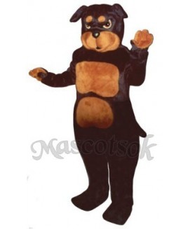 Cute Rottweiler Dog Mascot Costume