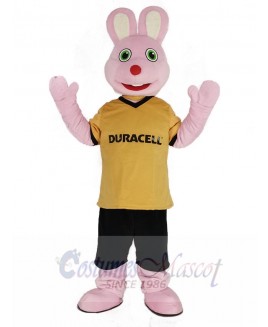 Pink Rabbit Duracell Mascot Costume Animal