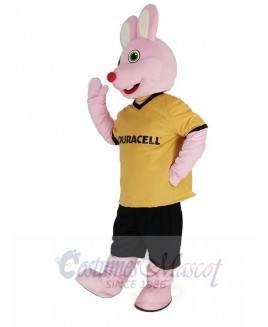 Pink Rabbit Duracell Mascot Costume Animal