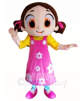 Niloya Damla Pink Dress Girl Mascot Costumes People