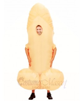 Skin Color Willy Cock Dick Sexy Penis Inflatable Halloween Christmas Costumes for Adults