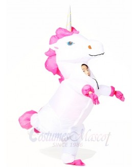 White Unicorn Inflatable Halloween Christmas Costumes for Kids