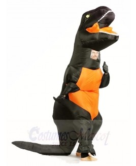 Black T REX Dinosaur Inflatable Halloween Christmas Costumes for Adults