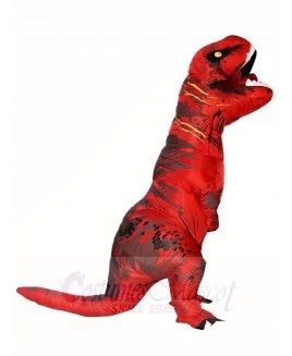 Dark Red T-REX Dinosaur Inflatable Halloween Christmas Costumes for Adults