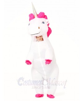 White Unicorn Inflatable Halloween Christmas Costumes for Adults