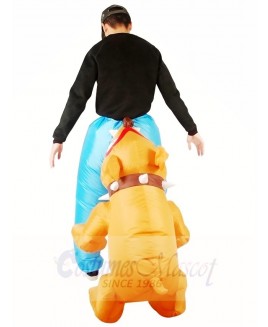 Biting Bulldog Bites Men Inflatable Halloween Xmas Costumes for Adults