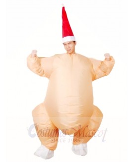 Roast Turkey Chicken Inflatable Halloween Christmas Costumes for Adults