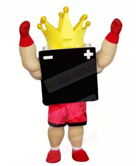 Black Battery King Mascot Costumes  