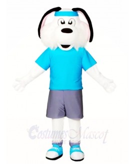 Black Ears White Dog Mascot Costumes Animal