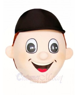 Boy with A Hat Head ONLY Mascot Costumes People  