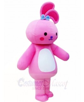 Pink Rabbit Bunny Mascot Costumes Animal
