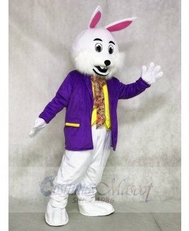 Wendell Purple Shirt Rabbit Easter Bunny Mascot Costumes Animal