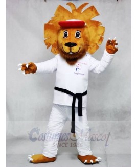 Happy Taekwondo Lion Mascot Costumes Animal 