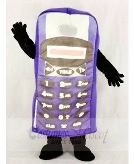 Purple Cell Phone Mascot Costumes  