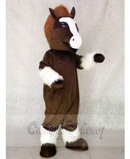 Cute Brown Shirley Shire Horse Mascot Costume