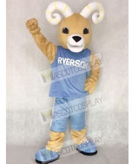 Ram Ryerson Mascot Costume in Blue Suit Animal Costume