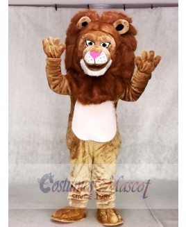 Adult Fierce Tan Wally Lion Mascot Costume