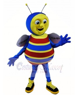 Blue Bee Mascot Costumes Insect