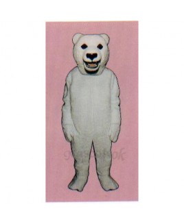 Cute Snarling Polar Bear Mascot Costume