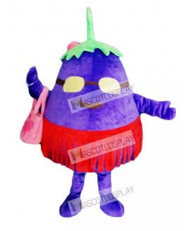 Purple Eggplant Mother Vegetable Mascot Costume