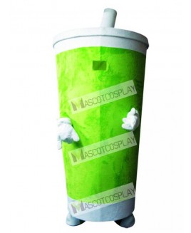 Green Sippy Cup Drinks Tumbler Mascot Costume