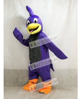 Purple Roadrunner Mascot Costume Animal Bird