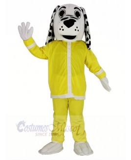Dalmatian Fire Dog with Yellow Coat Mascot Costume Animal