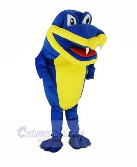 Royal Blue Crocodile Alligator Mascot Costume