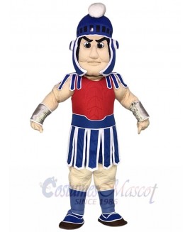 Blue Spartan Trojan Knight Sparty with Red Chest Mascot Costumes 